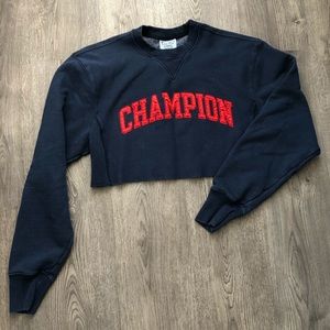 Champion Reverse Weave Cropped Oversized Crewneck
